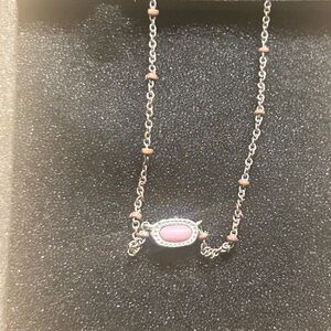 Elegant Pink and Silver Necklace